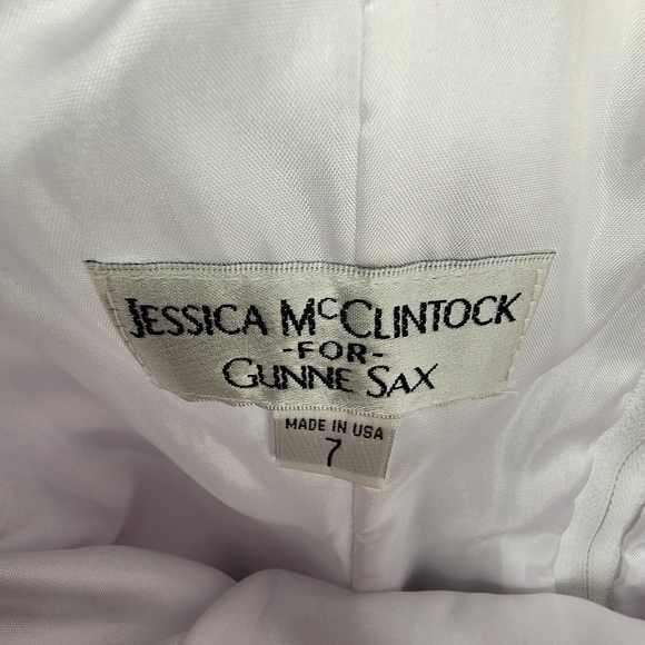 Gunne Sax Sleeveless Mini Ruffled Vintage Prom Dress Size 7 - Picture 6 of 14